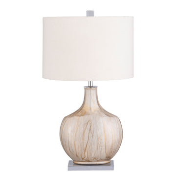 32" Frances Handfinished Glass Table Lamp - Gold