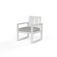 Newport - Dining Chair, No Welt - Cast Silver / White