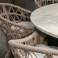 Dana - Rope Dining Chair, With Self Welt - Linen Canvas