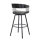 Athena - Swivel Black Wood Stool