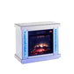 Noralie - Fireplace - Led, Mirrored & Faux Diamonds