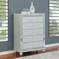 Gunnison - 5-Drawer Bedroom Chest - Silver Metallic