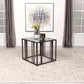 Adri - Rectangular Glass Top Side End Table