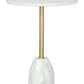 Cynthia - Side Table - White / Gold