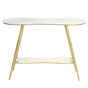 Allessa Marble Console Table 40" - Gold