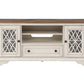 Florian - TV Stand - Oak & Antique White Finish