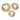 12" / 15" / 18" Leza Ring Wall Decor (Set of 3) - Gold