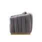 Elchanon - Chair - Gray Velvet & Gold Finish - 30"