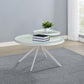 Briggs - Round Marble Printed Glass Top Coffee Table
