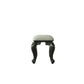 House - Delphine - Stool - Two Tone Ivory Fabric & Charcoal Finish