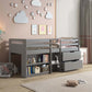 Fabiana - Twin Loft Bed - Gray Finish