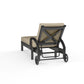 Monterey - Chaise Lounge, With Self Welt - Linen Stone / Black