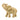 Resin Elephant Table Accent 7" - Gold
