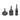 12" / 15" / 18" Padmini Ceramic Vases (Set of 3) - Bronze