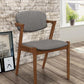 Malone - Padded Wood Dining Arm Chair (Set of 2) - Dark Walnut