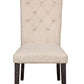 Gerardo - Side Chair (Set of 2) - Beige Linen & Weathered Espresso