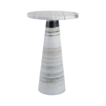 Panda Stone Marble Accent Table - Ivory