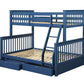 Harley II - Twin Over Full Bunk Bed - Navy Blue Finish