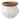 8" x 8" Tapered Urn Planter - White / Tan