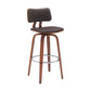 Pico - Swivel Walnut Wood Faux Leather Stool