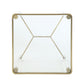 Penstemon - End Table - Clear Acrylic, Gold Stainless Steel & Clear Glass