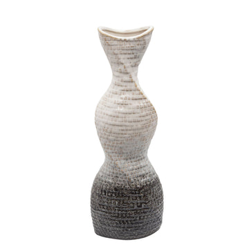 Twisted Vase 16" - Cream