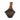 Kenai Large Wood And Metal Vase 12" - Light Brown
