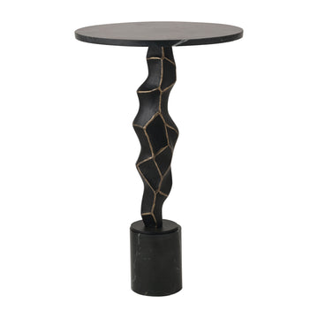 Rocco Marble Top Table - Bronze