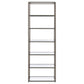 Kate - 5-Shelf Glass Bookshelf - Black Nickel