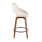 Fabrico - Counter Stool - Walnut Round Base (Set of 2)