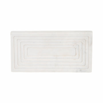 Haci Marble Tray 10" - White