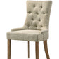 Yotam - Side Chair (Set of 2) - Beige Fabric & Salvaged Oak Finish