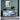 Liam - Console Cabinet - Blue Marble Print & Chrome