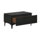 Legend - Veneer 1 Drawer Nightstand With Metal Legs - Black Glaze Ash