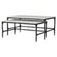 Ebby - 2 Piece Genuine Marble Top Nesting Coffee Tables - White