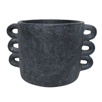 8" Arch Handle Planter - Black