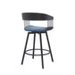 Athena - Swivel Black Metal Stool