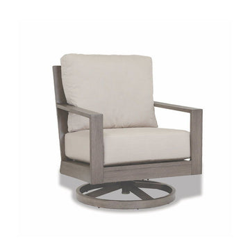 Laguna - Swivel Club Rocker, No Welt - Canvas Flax / Gray