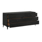 Legend - Veneer 6 Drawer Dresser With Metal Legs - Black Glaze Ash