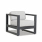 Redondo - Club Chair, No Welt - Cast Silver / Dark Gray