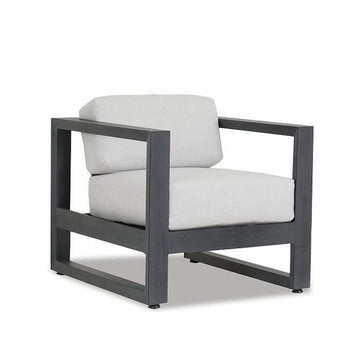 Redondo - Club Chair, No Welt - Cast Silver / Dark Gray