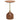 Colima - Round Wood Top Accent Side Table - Peach