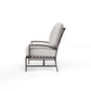 La Jolla - Club Chair, With Self Welt - Canvas Flax / Dark Brown