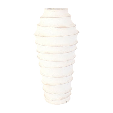 33" Siena Large Ecomix Floor Vase - Ivory / Beige