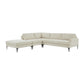 Serena - Velvet Large Chaise Sectional With Black Legs