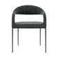 Diaz Morgan - Round Glass Dining Table Set - Matte Black