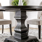 Nerissa - Round Table - Antique Black / Beige