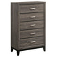 Watson - 5-Drawer Bedroom Chest - Gray Oak