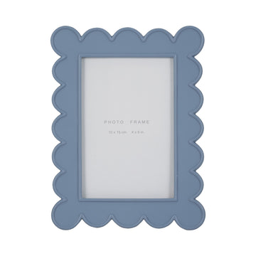 4" X 6" Scallop Edge Photo Frame - Blue