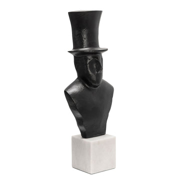 Man With Hat 15" - Black